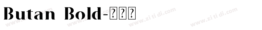 Butan Bold字体转换
